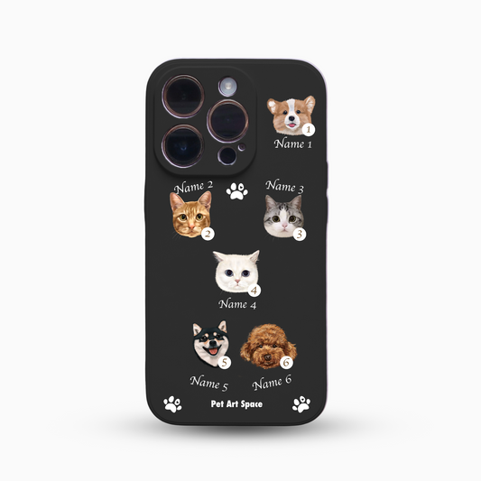 Paws for 6 Pets - Silicone Case - Black