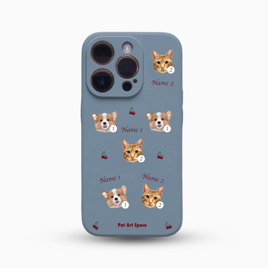 Cherry A for 2 Pets - Silicone Case Dusty Blue
