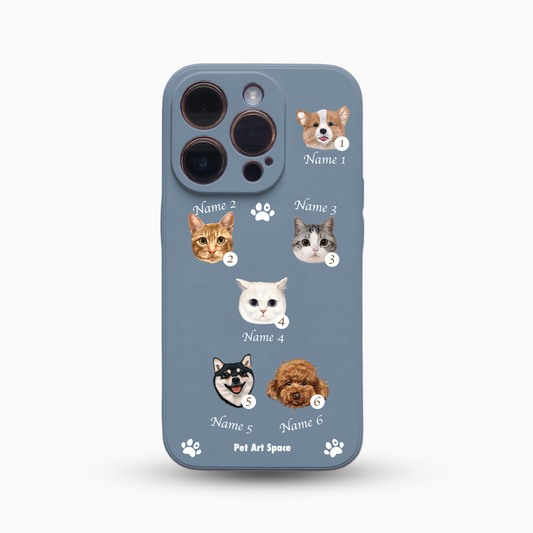 Paws for 6 Pets - Silicone Case - Dusty Blue