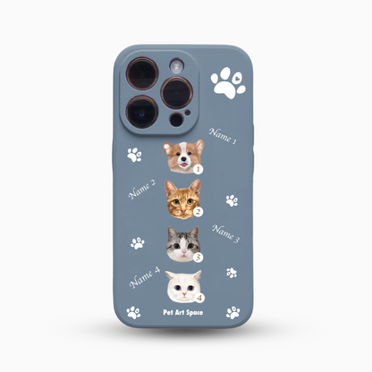 Paws for 4 Pets - Silicone Case - Dusty Blue