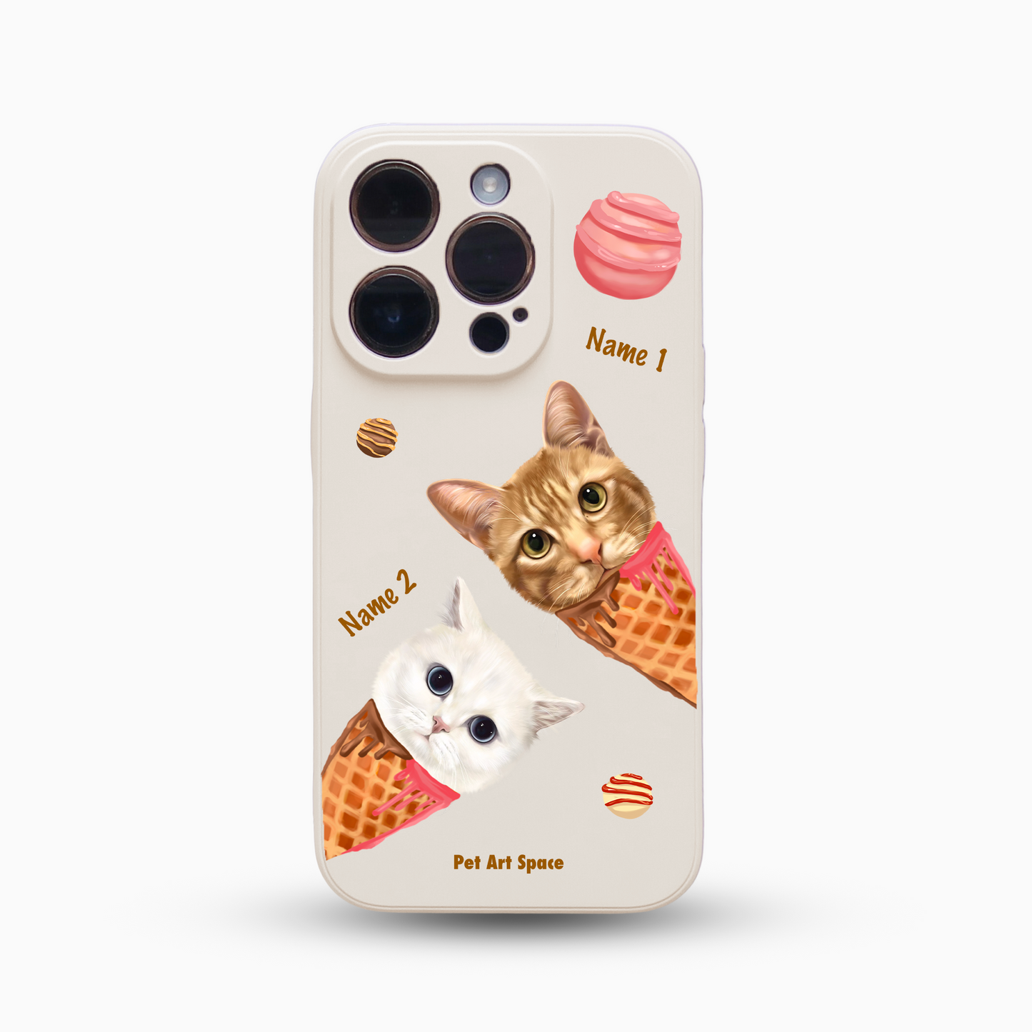 Ice Cream B for 2 pets - Silicone Case Ivoy