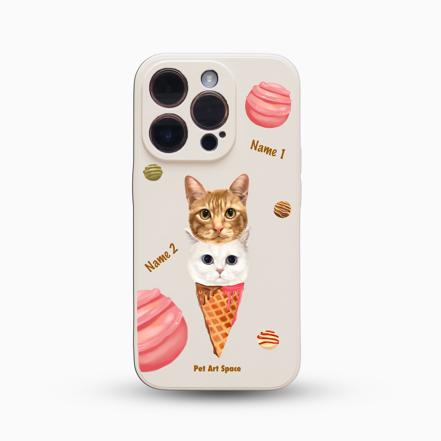 Ice Cream A for 2 Pets - Silicone Case Ivoy