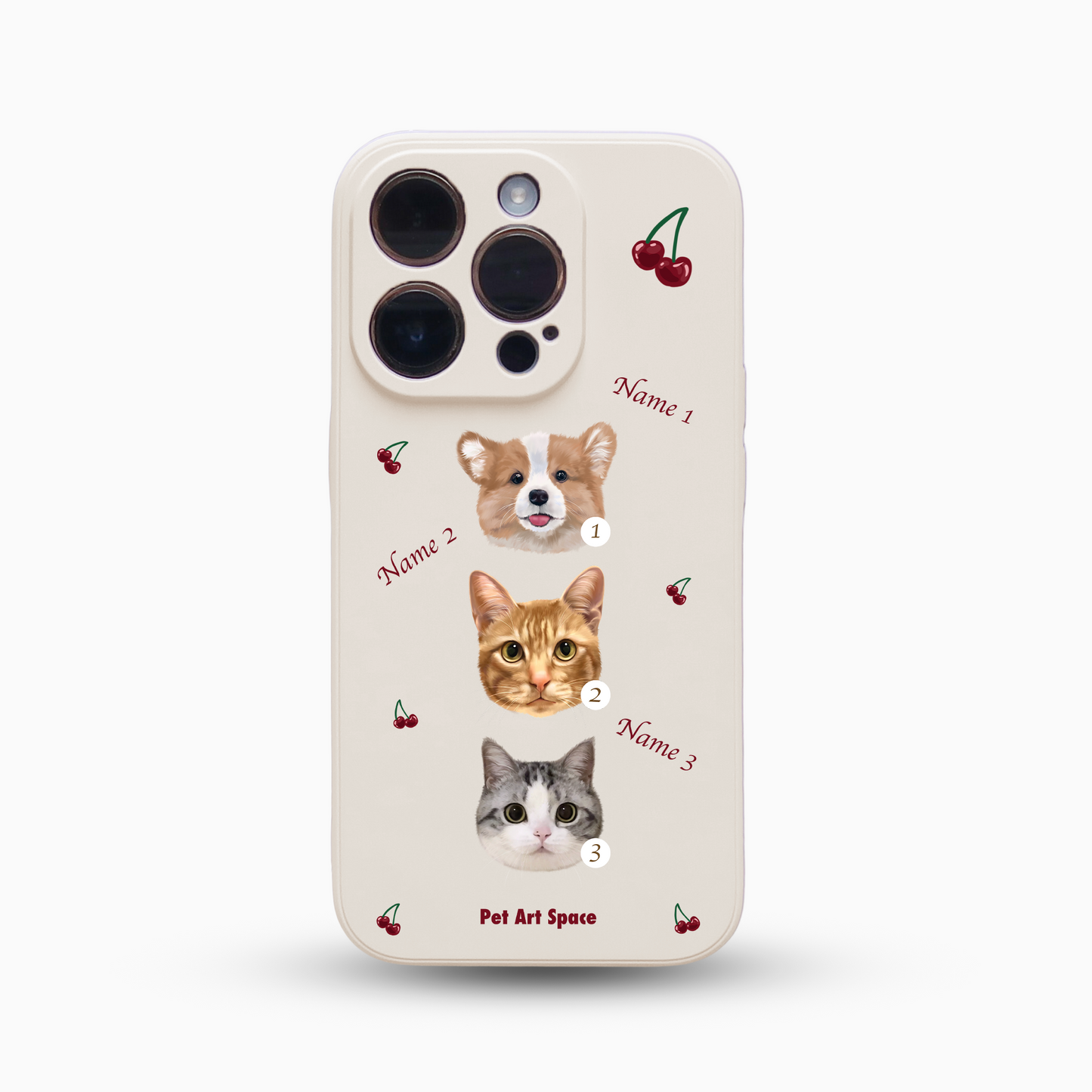 Cherry for 3 Pets - Silicone Case Ivoy