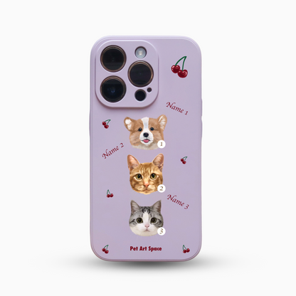 Cherry for 3 Pets - Silicone Case Lavender