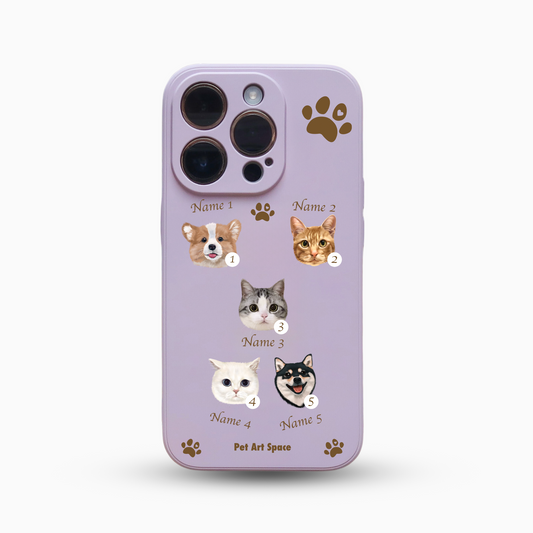 Paws for 5 Pets - Silicone Case - Lavender