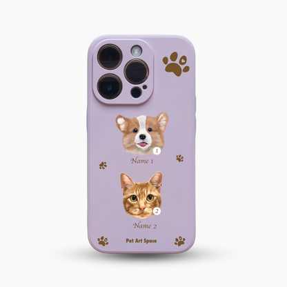 Paws B for 2 pets - Silicone Case - Lavender