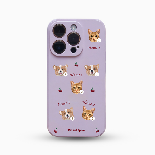 Cherry A for 2 Pets - Silicone Case Lavender