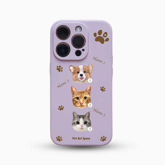 Paws for 3 Pets - Silicone Case - Lavender