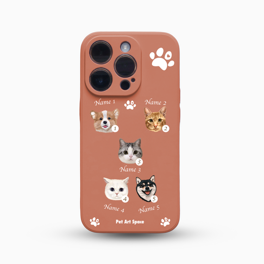 Paws for 5 Pets - Silicone Case - Orange